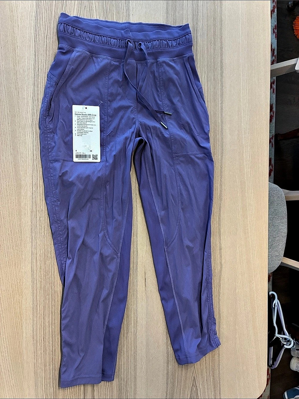 lululemon Dance Studio MR Crop Purple Cropped Joggers Size 4